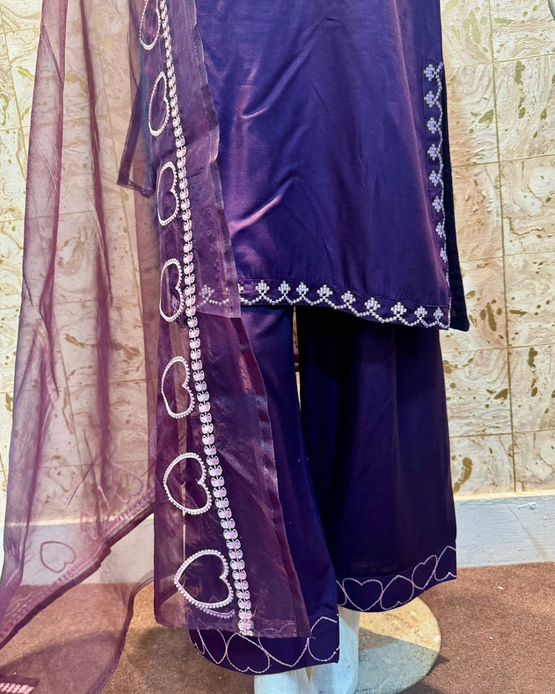 Purple Noir Lawn 3 Pcs Suit