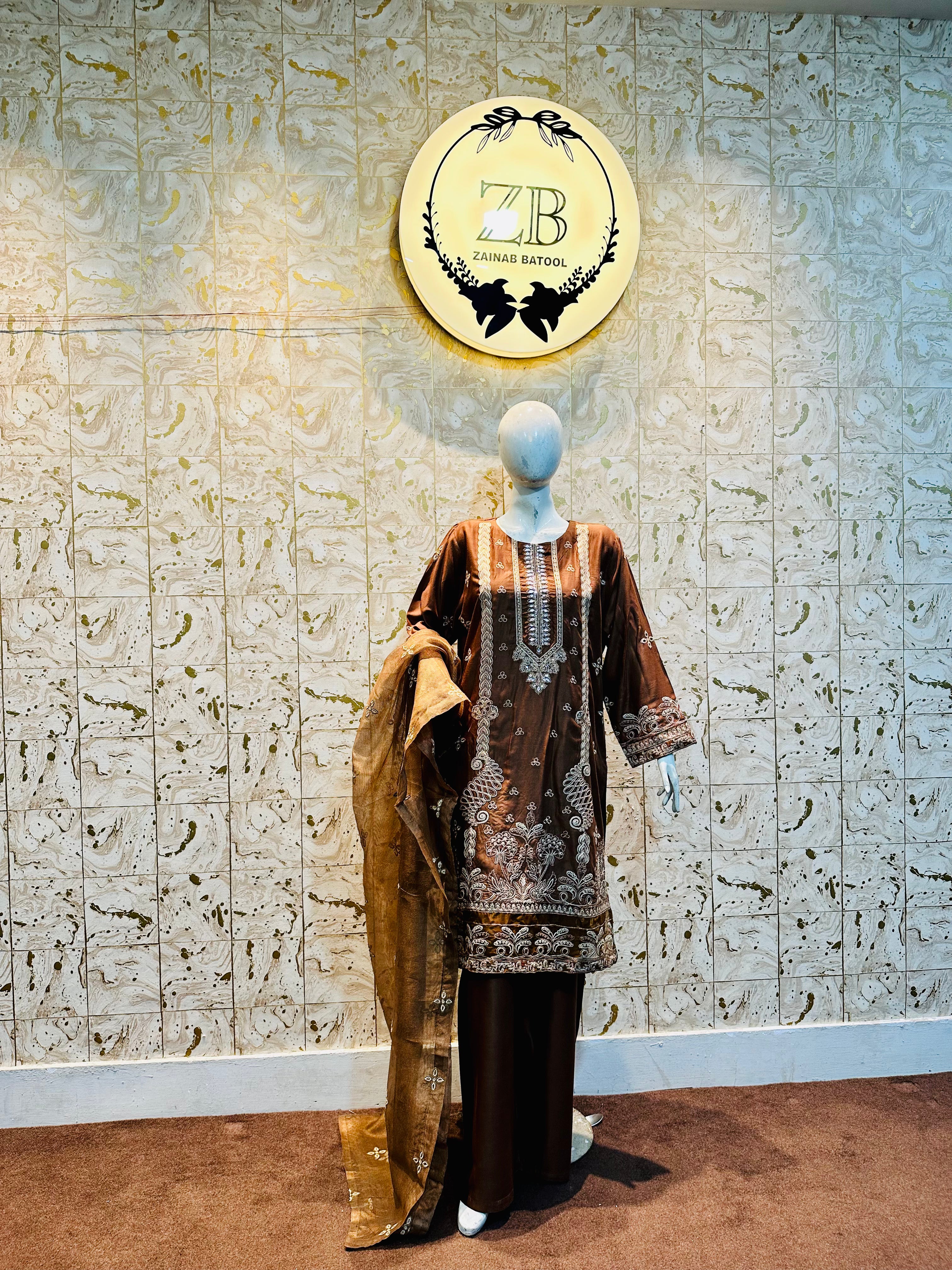 Mulberry Veil by Zainab Batool 3Pcs Suit