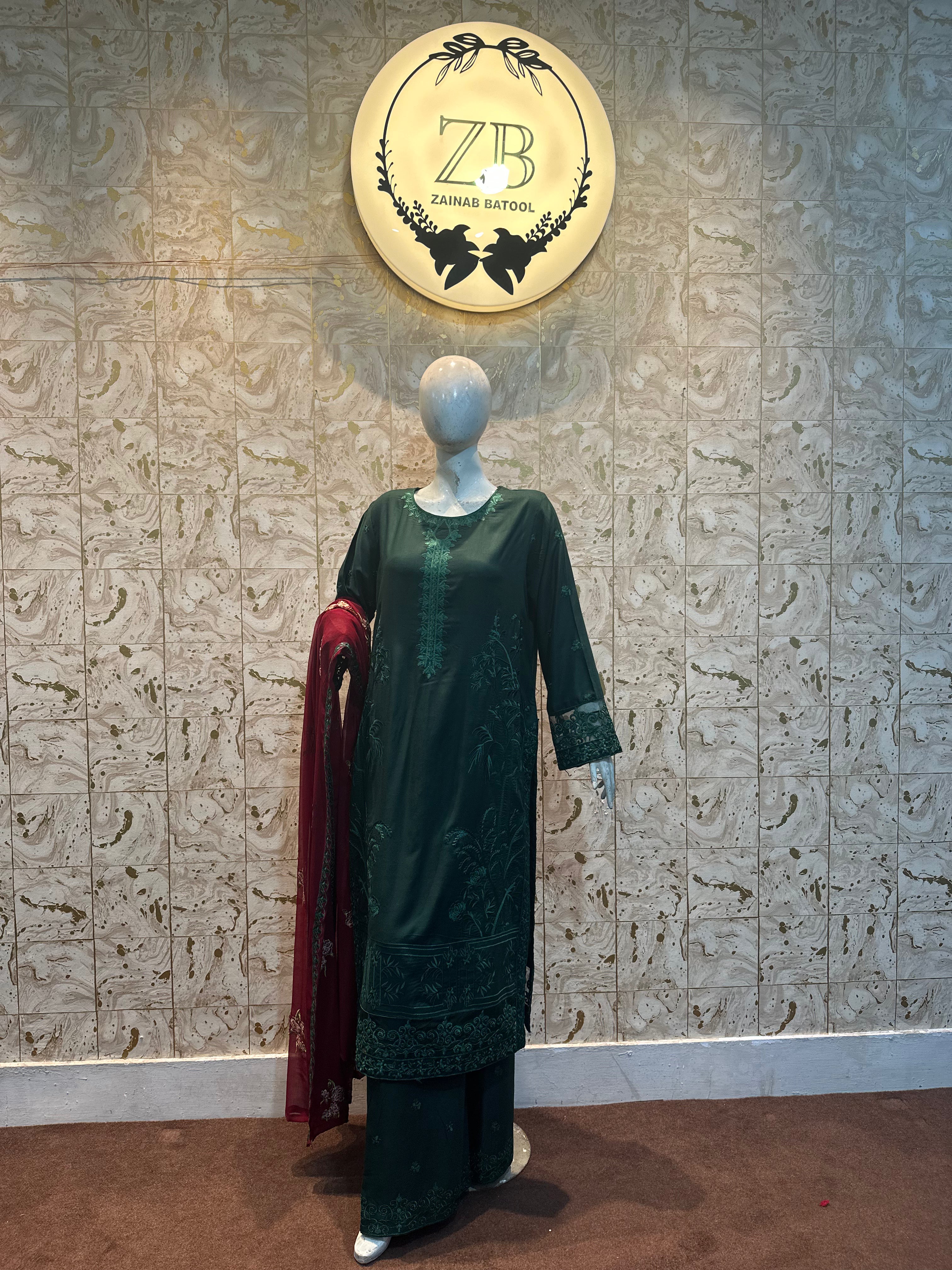 Ruby Dust by Zainab Batool 3Pcs Dress