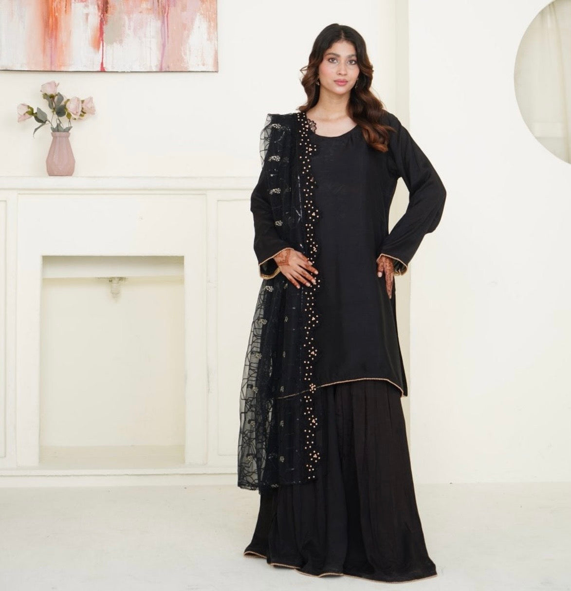 Decent Elegent Moongia & Black Cotton 3Pcs