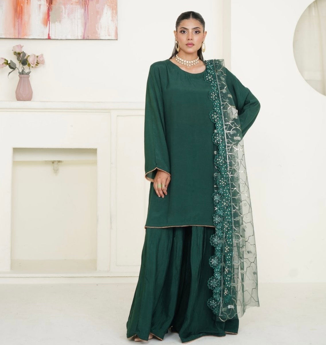 Decent Elegent Moongia & Black Cotton 3Pcs