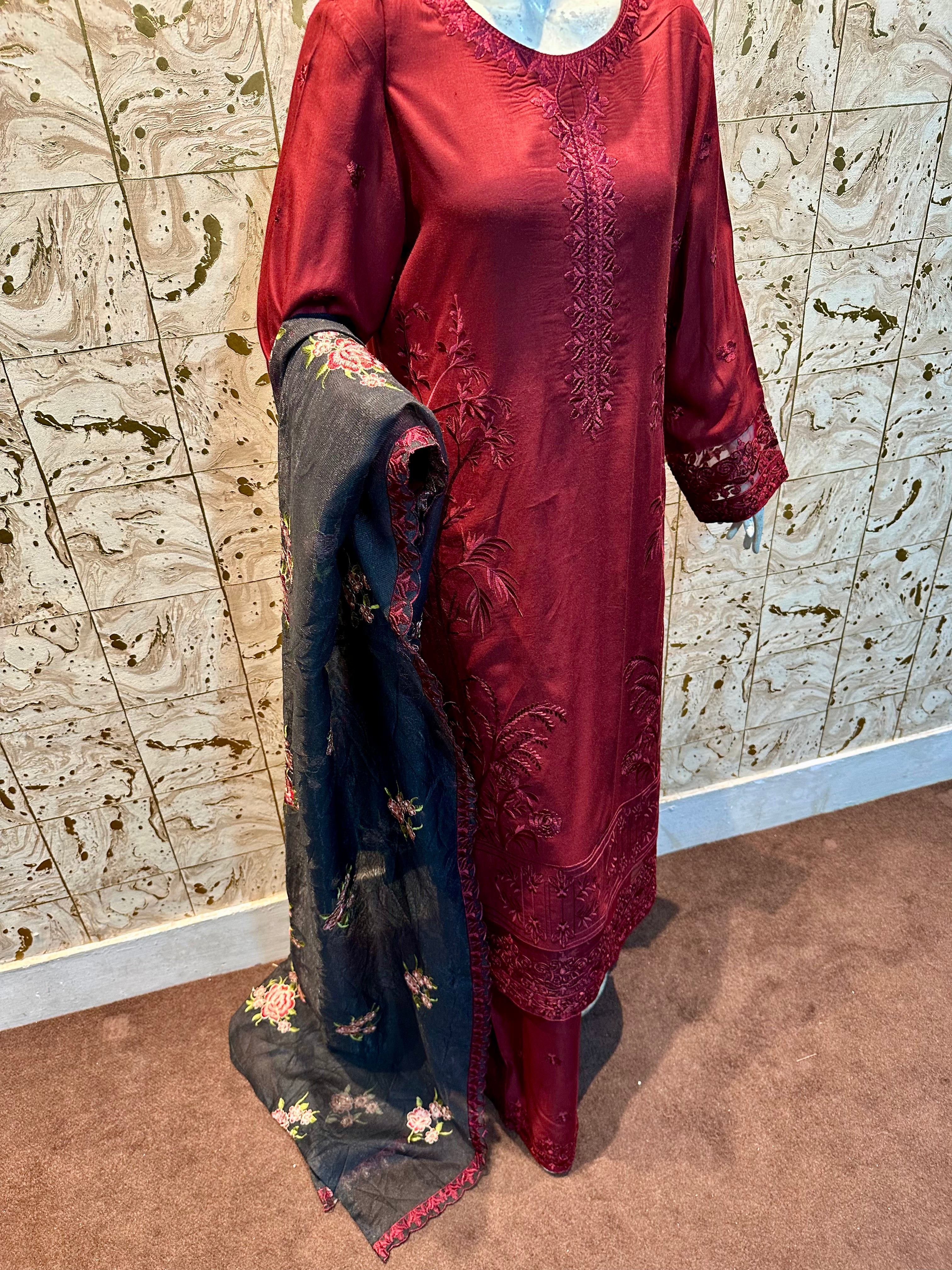 Ruby Dust by Zainab Batool 3Pcs Dress