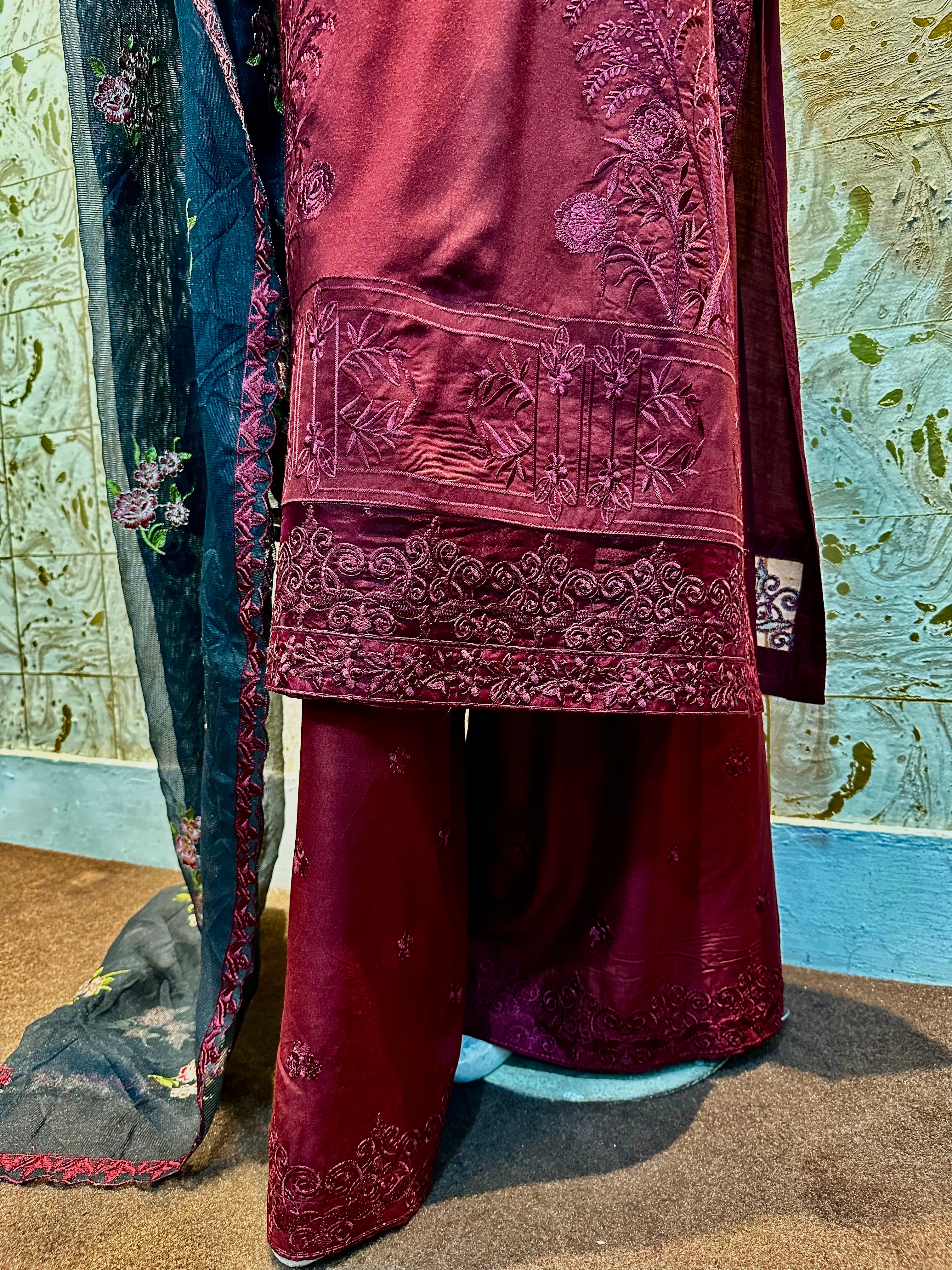 Ruby Dust by Zainab Batool 3Pcs Dress