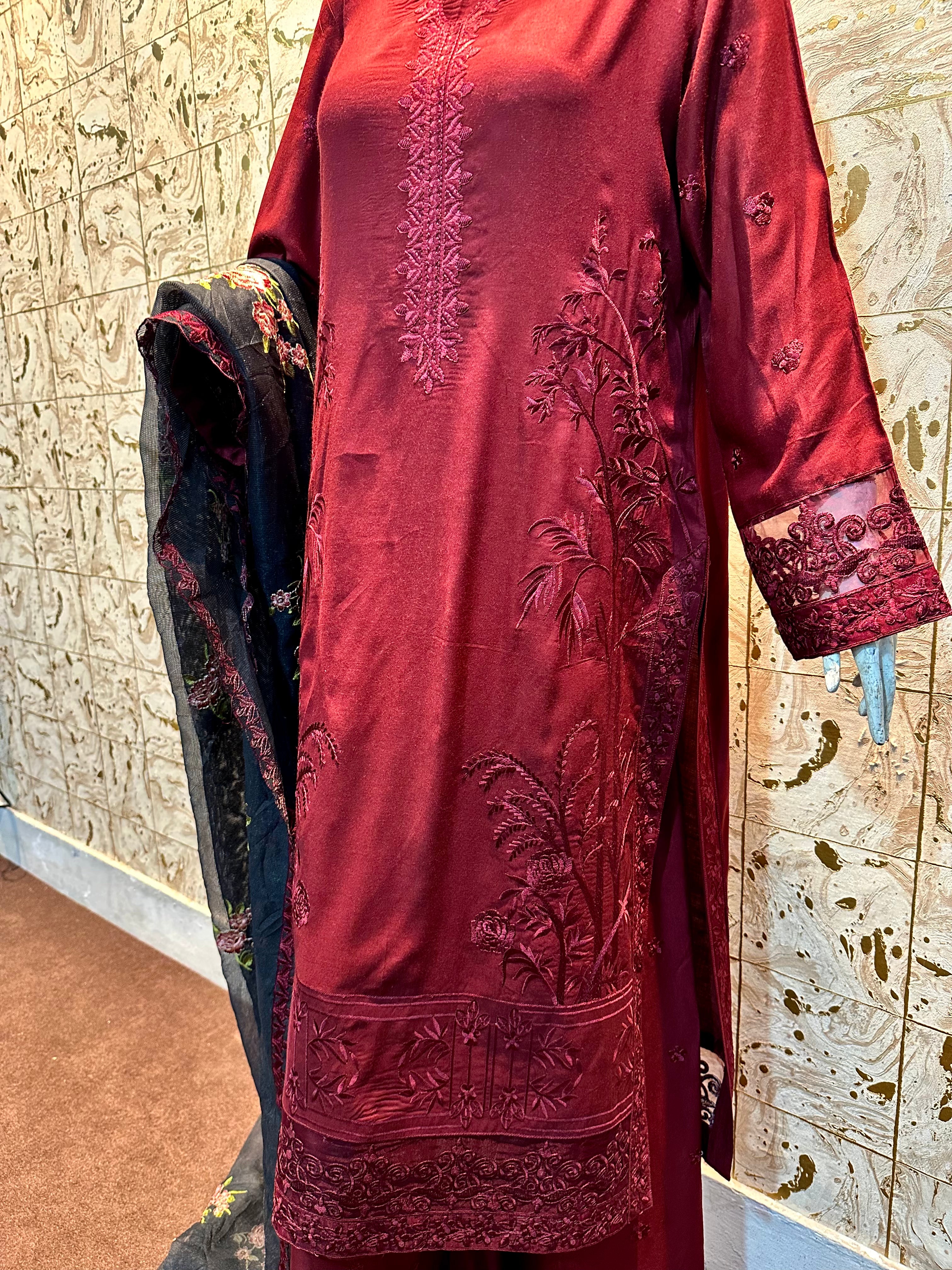 Ruby Dust by Zainab Batool 3Pcs Dress