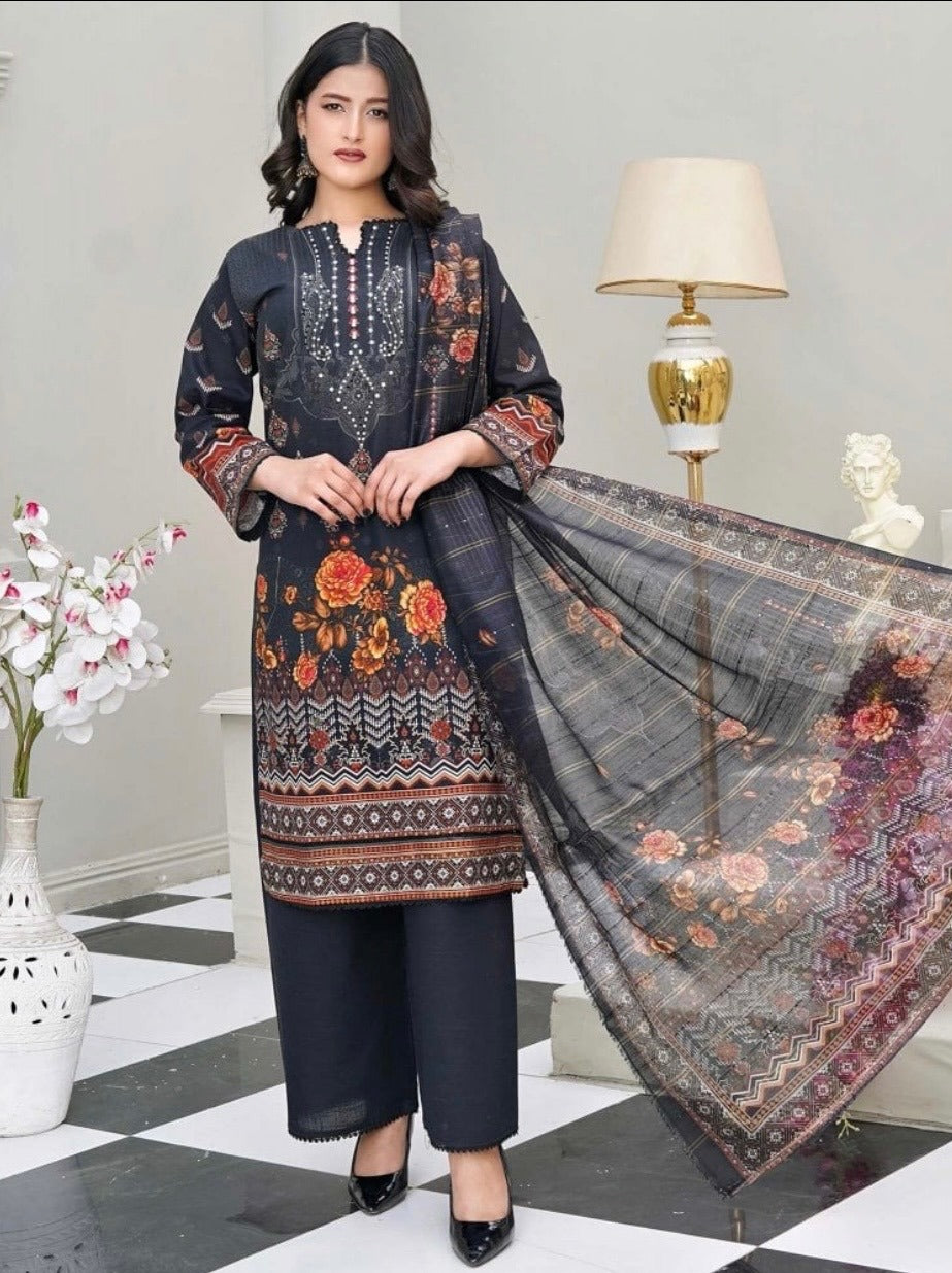 Printed Khaddar 3Pcs