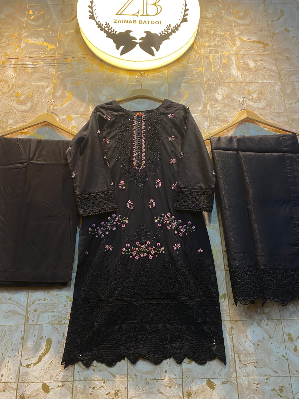 Black Viscose 3Pcs