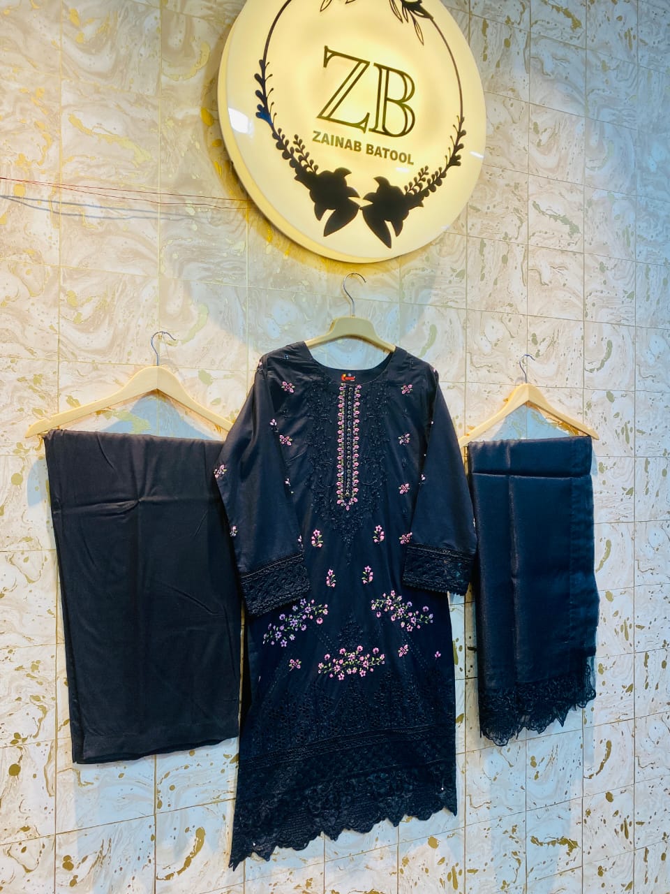 Black Viscose 3Pcs