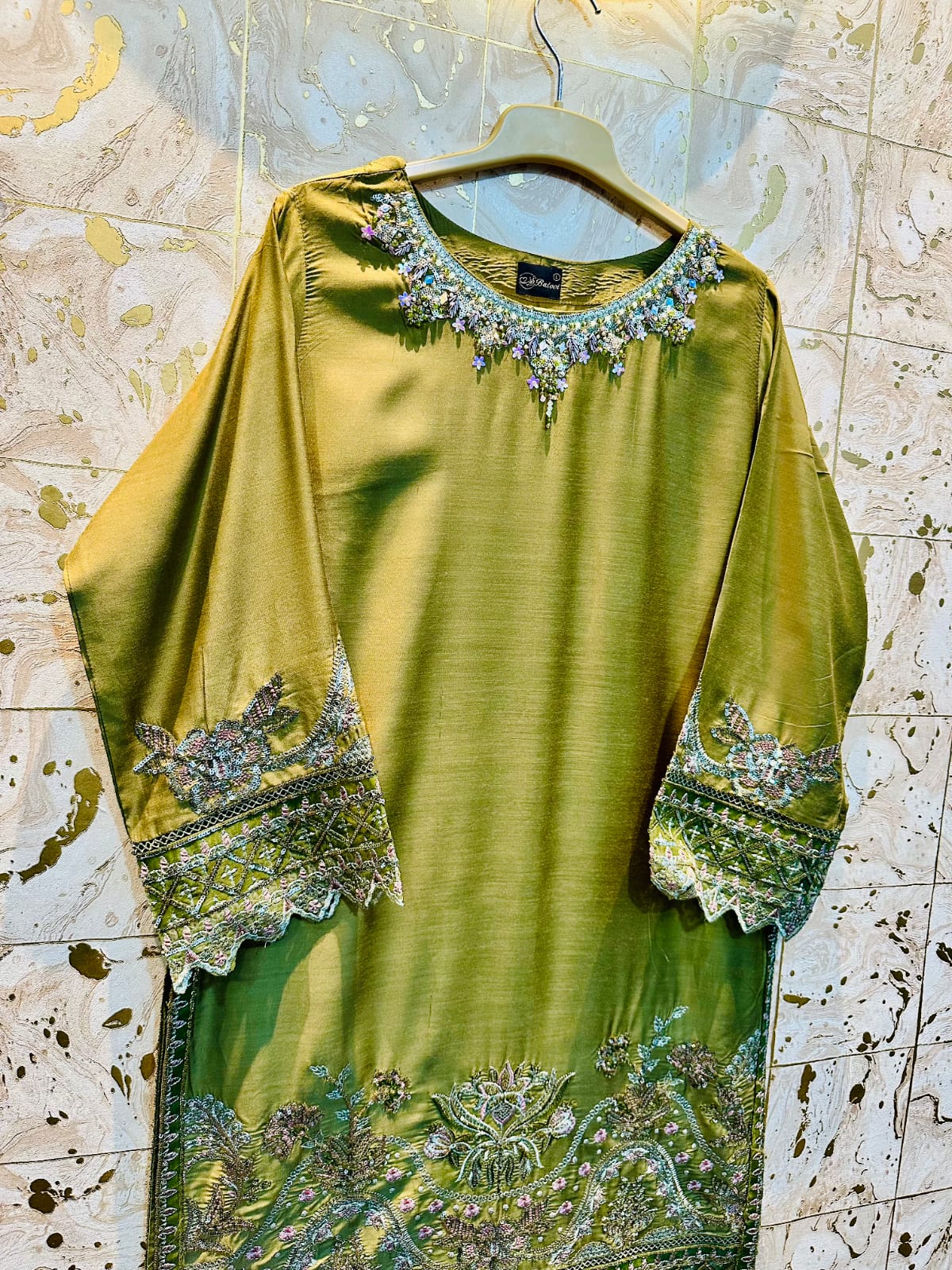 Handmade Embroidery Viscose Shirt's