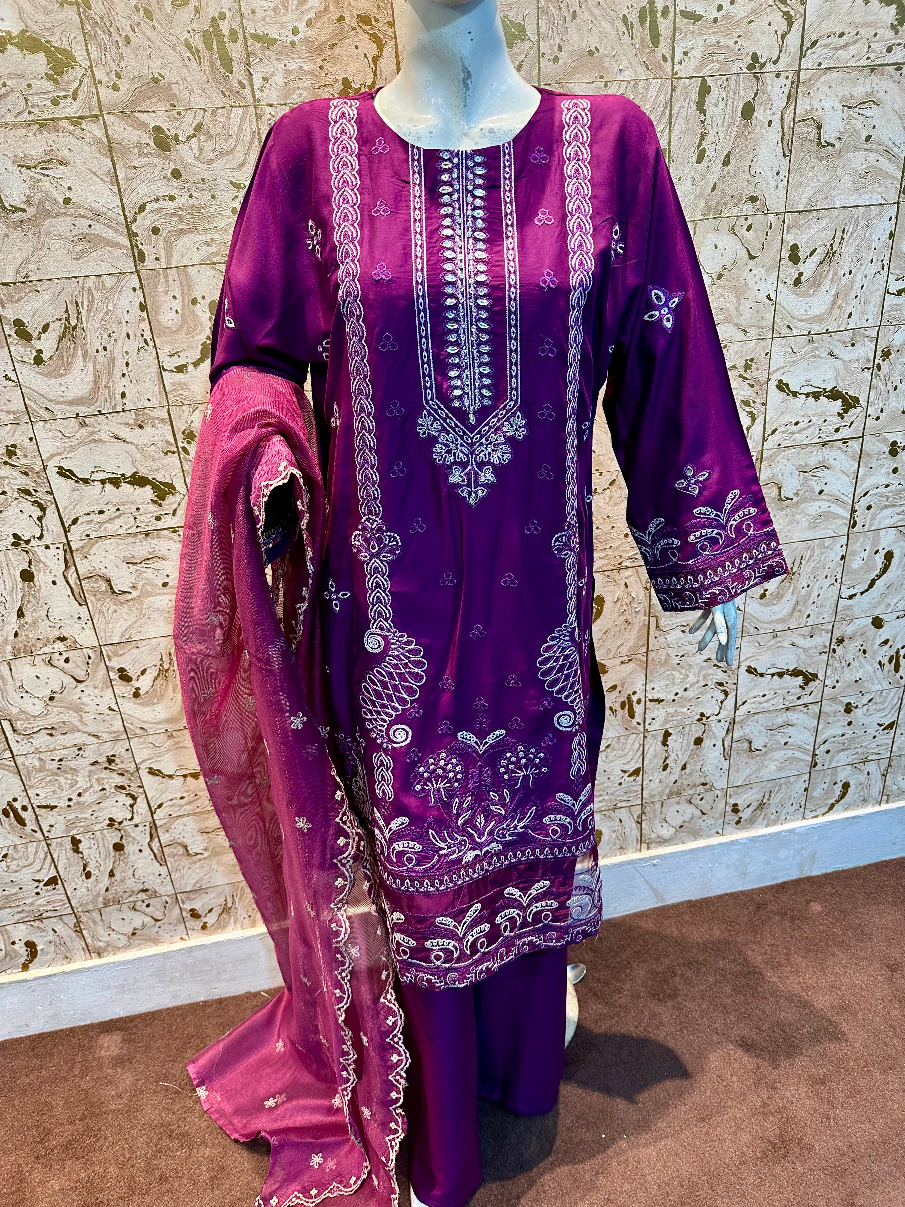 Mulberry Veil by Zainab Batool 3Pcs Suit
