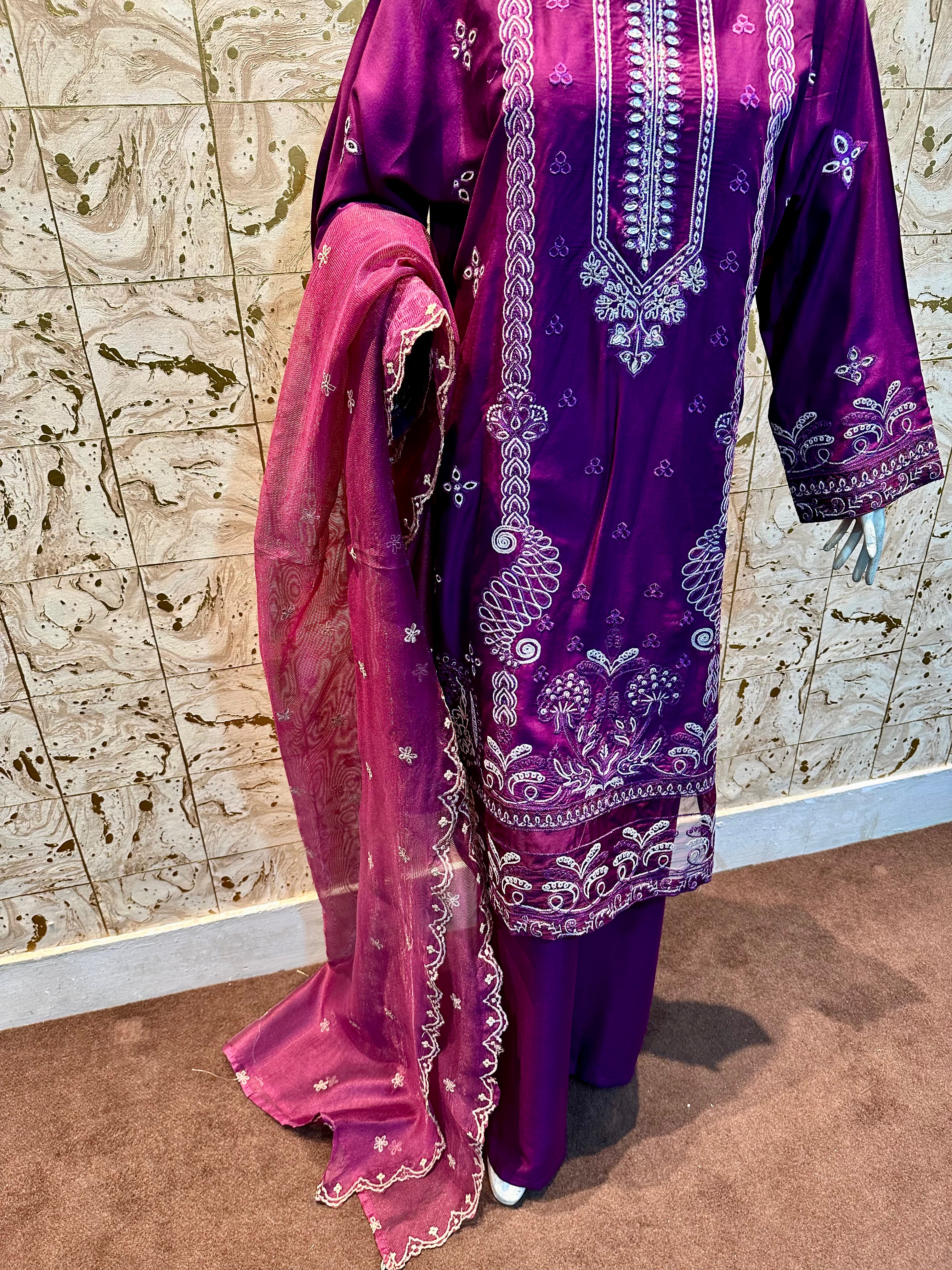 Mulberry Veil by Zainab Batool 3Pcs Suit
