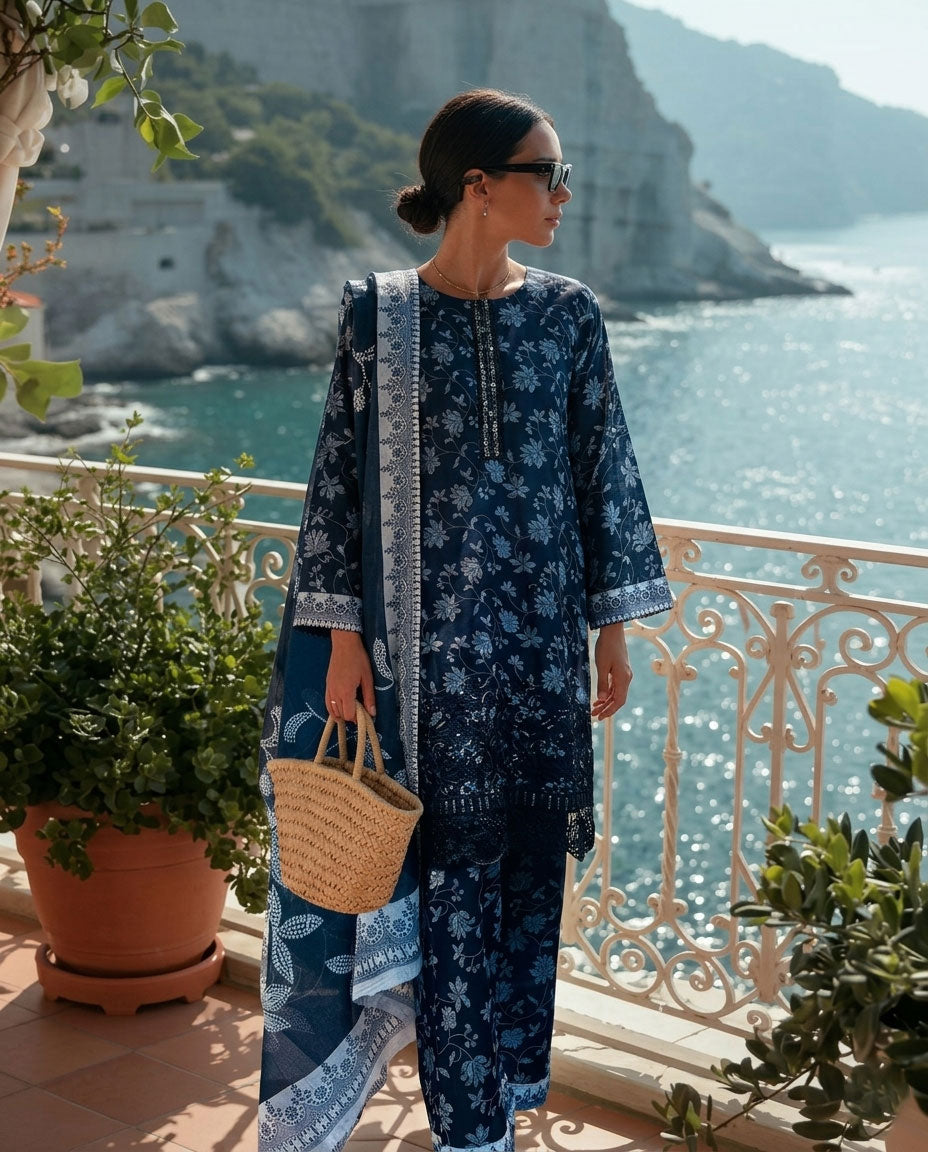 Timeless Noir Lawn 3 Pcs Suit